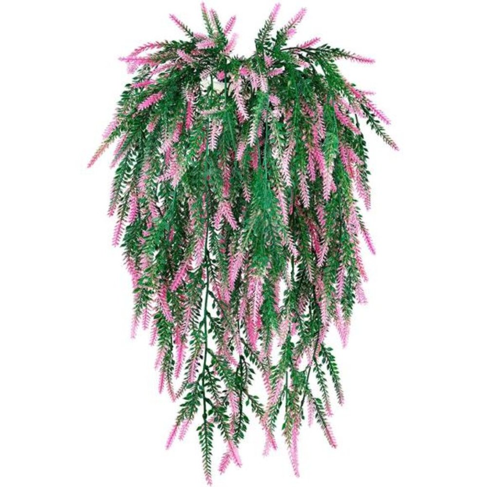 6Pcs (Each 30.7'')Artificial Lavender Bouquet Fake Hanging Vines Plants for Door